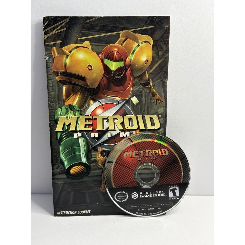 Metroid Prime (Nintendo GameCube, 2004) - Tested - Manual & Disk Only